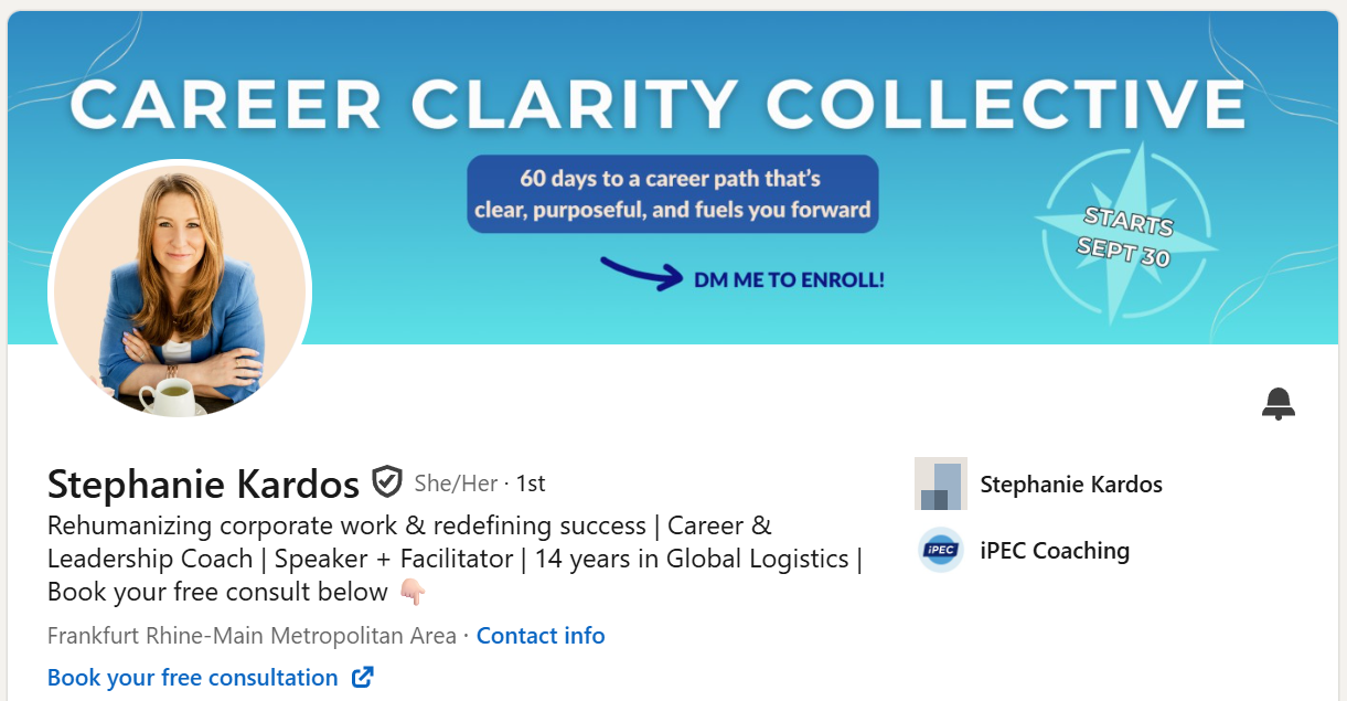 LinkedIn Profile Before Optimization